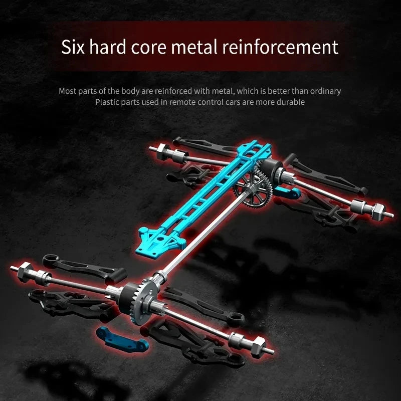 4WD 1:16 80KM/H Super Brushless 50KM/H Brushed RC Car 4x4 Off Road Remote Control High Speed Drift Racing Truck Toy Kids Adults