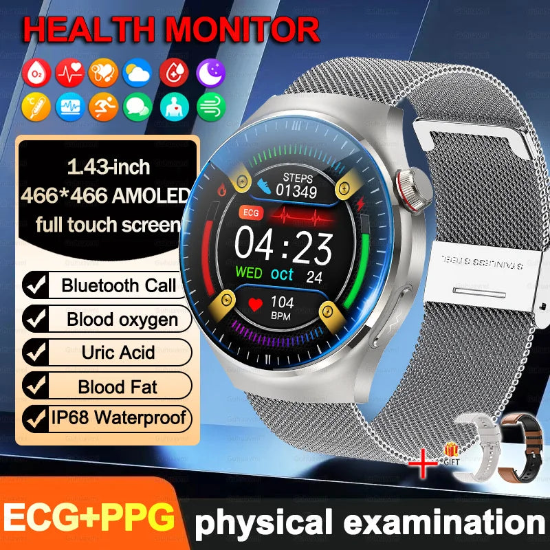 2026New high-end Smart Watch Men Women Health Measurement Blood Oxygen Bp physical examination call exercise ECG Smartwatch Man