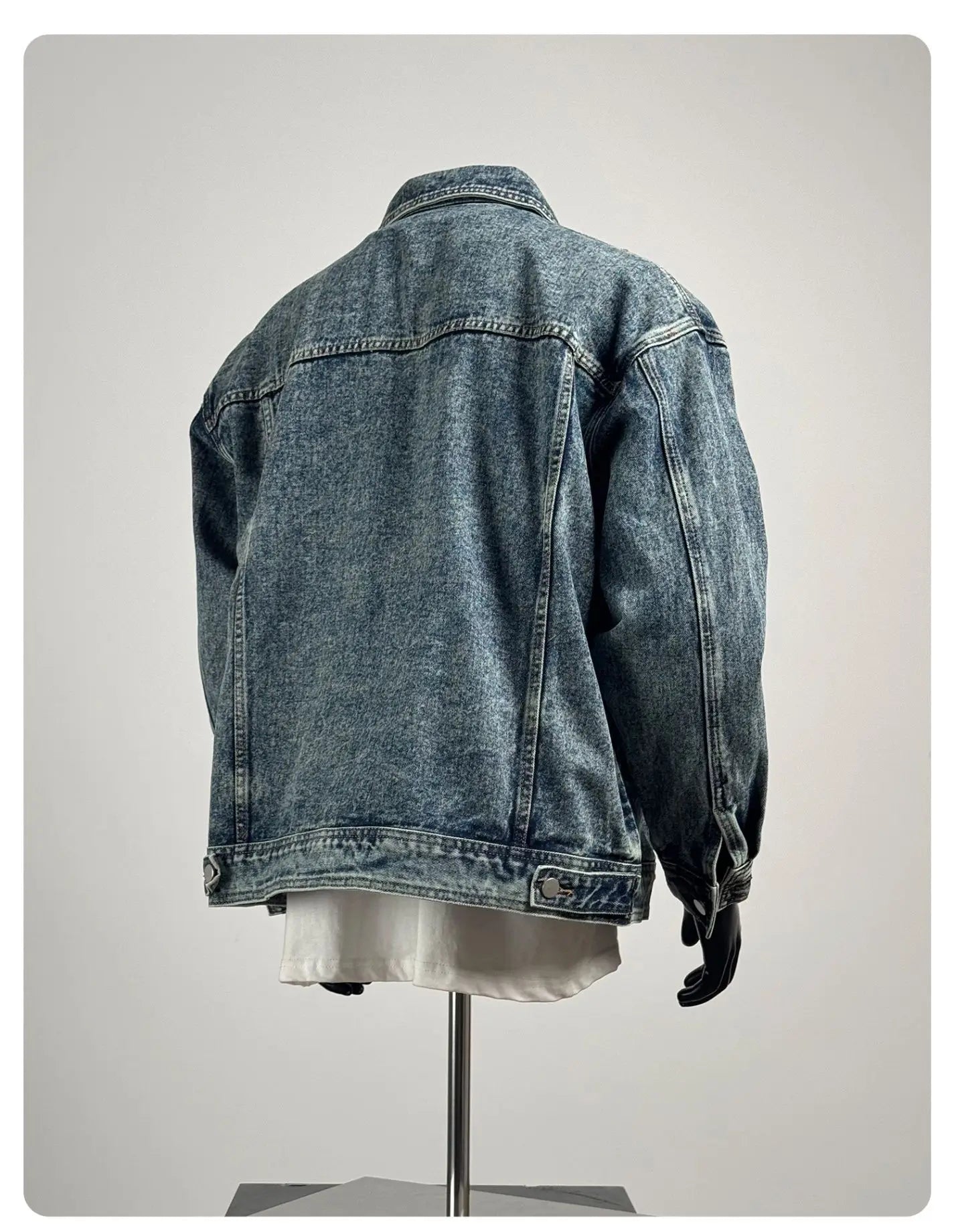 Loose Casual Men's Denim Jaet Spring Autumn New Sle Trendy Outerwear Workwear Classic Waed Cotton Polyester Blend