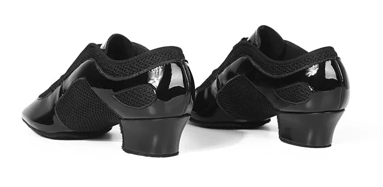Latin Dance Shoes Adult Men Women Skin Tone Patent Leather Professional Soft Teacher Shoes Square Dance Shoes Ballroom Big Size