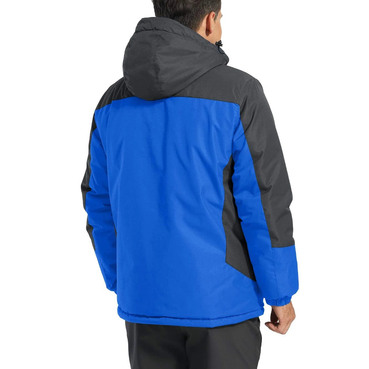 TACVASEN Men's Fleece Lined Skiing Jacket Windproof Detachable Hood Winter Thicken Warm Parkas Waterproof Outdoors Working Coat