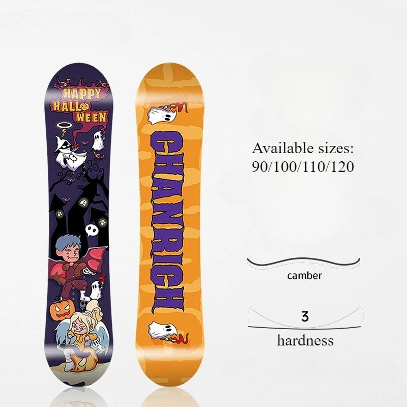 Children's All-Mountain Snowboard 80-120cm, Light Poplar Core Twin Symmetric for Beginner/Advanced Kids & Boys Girls