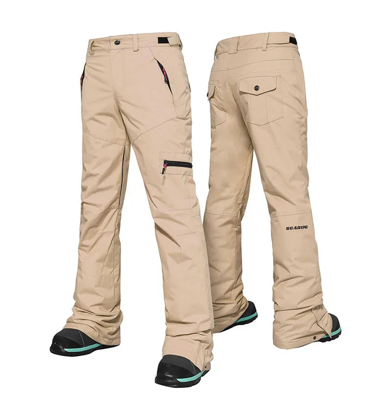 2024 New Ski Pants Women Pants Overalls Windproof Waterproof Ski Suits Men Mountain Snowboard Outdoor Hiking Ski Loose Trousers