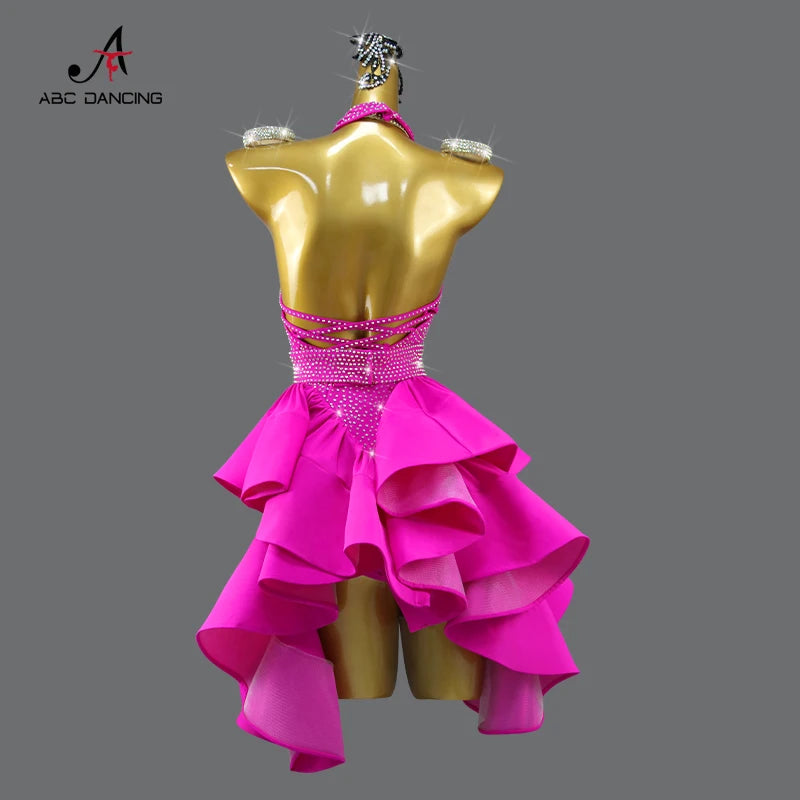 Latin Dance Competition Dresses Dancewear Skirt Womens Top Suit Female Urban Ballroom Girls Sexy New Costume Sport Party Clothes