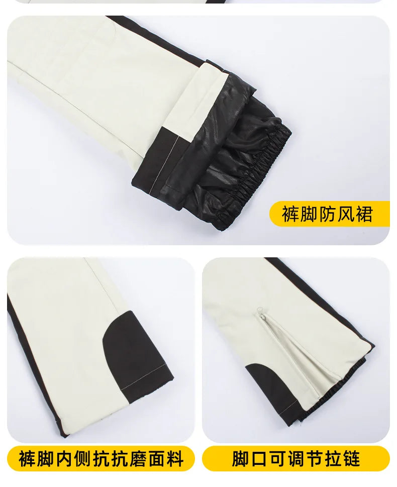 Winter ski pants women double board winter outdoor warm windproof waterproof elastic snow pants women