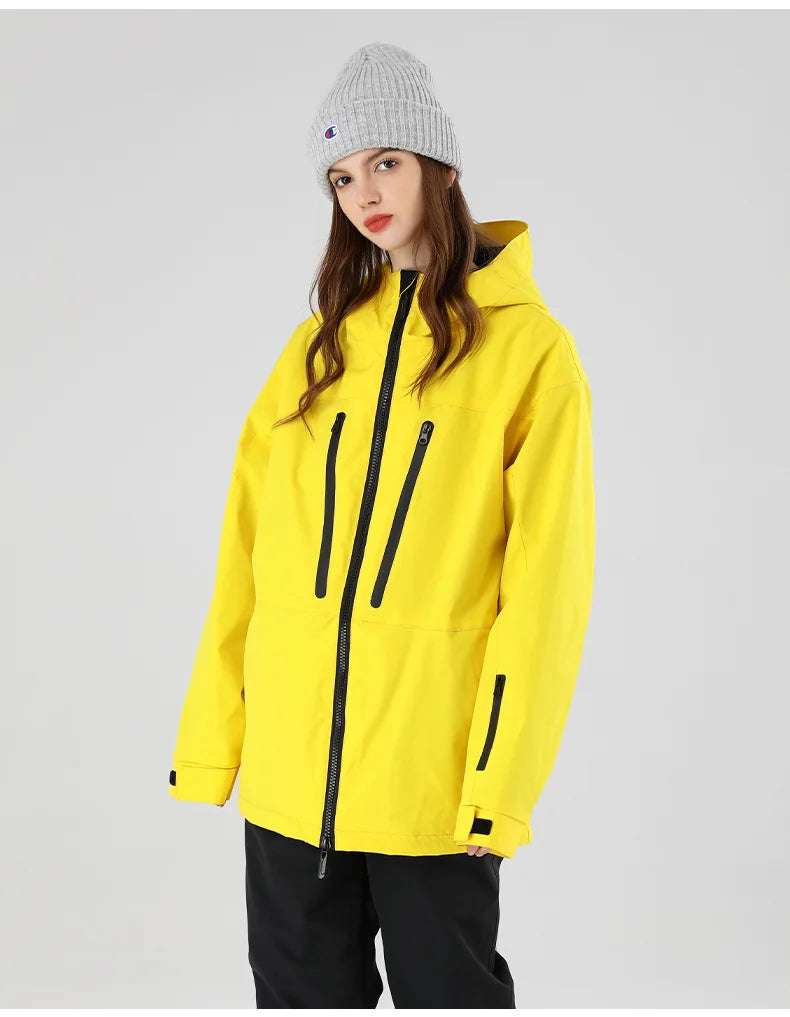 SEARIPE Winter Men Women Hooded Ski Jacket Waterproof Breathable Warm Snowboarding Coats Male And Female Outdoor Skiing Tops