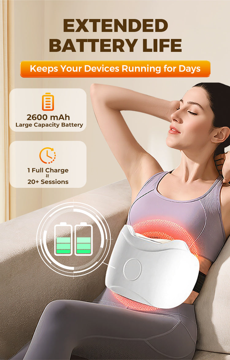 Electric Wireless Abdominal Massager for Fat Burning & Digestion 3-gear Speed Adjustable Lazy Workout HomeFitness Body Sculpting